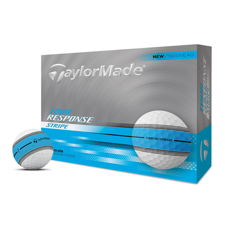 【新品39個】TaylorMade Tour Response Stripe TaylorMade Golf Tour Response Stripe Ball Blue Dozen